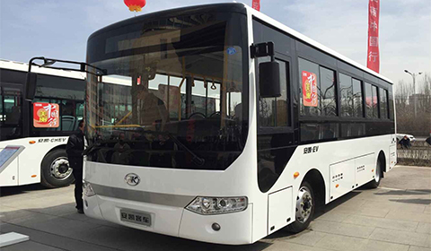 活动现场的安凯纯电动展车