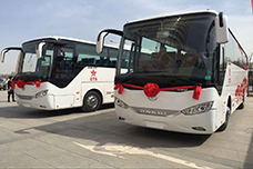 活动现场的安凯新能源展车