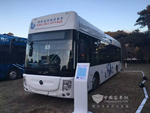 福田欧辉燃料电池客车亮相现场