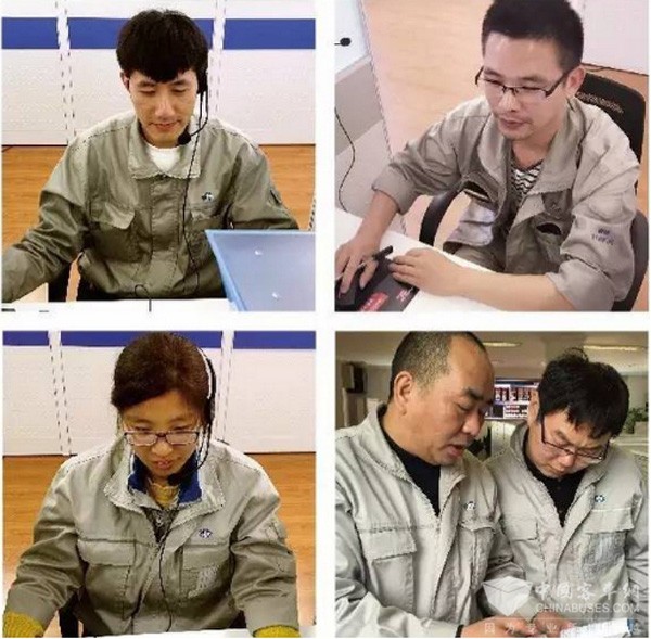 锡柴呼叫中心工作人员忙碌的身影