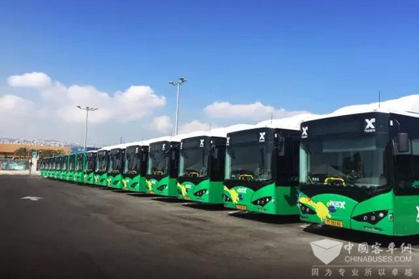 比亚迪打造以色列首支纯电动大巴车队