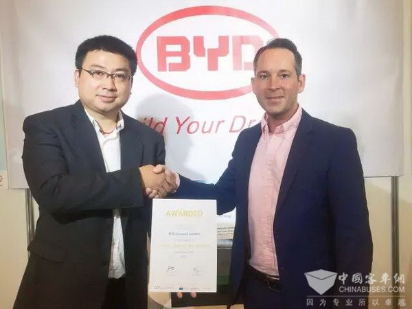 比亚迪储能再获国际大奖 美国“双子星”项目扬名业界