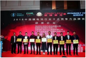 微宏荣获2018中国锂电行业十大竞争力品牌奖