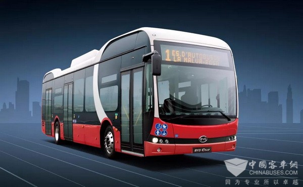 比亚迪打造丹麦最大纯电动大巴车队