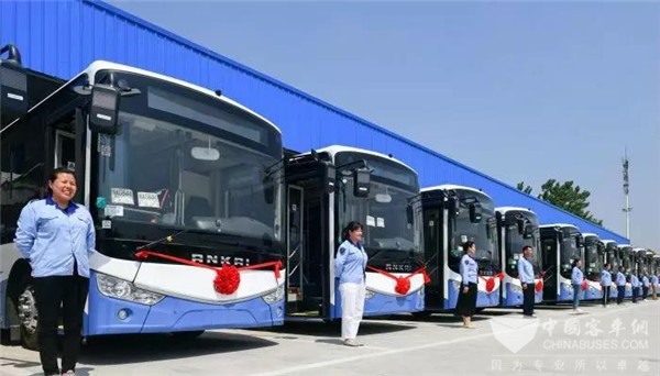 53台安凯新能源公交车上线！合肥经开区进入绿色公交时代