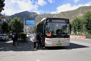 拉萨首批福田欧辉国六新能源客车正式投运  拉萨首批福田欧辉国六新能源客车正式投运