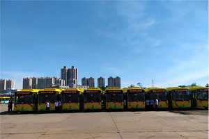 海口公交又添“新绿”!198辆纯电动公交车上线运营