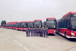 以品质助巴基斯坦公交转型升级 64台福田欧辉BRT公交交付拉合尔