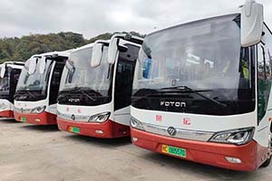 再次批量交付 福田欧辉BJ6816纯电动城间版城市客车交付泉运集团