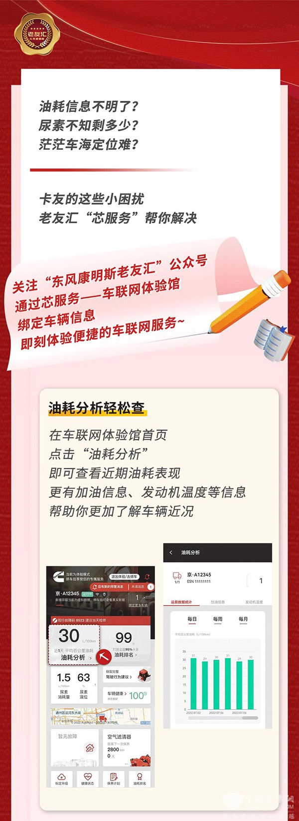 东风康明斯 老友汇 车联网 车辆定位