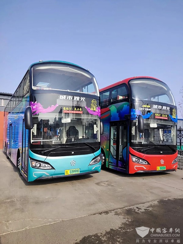 格力钛新能源 双层脸谱巴士 海豚公交车 山西临汾