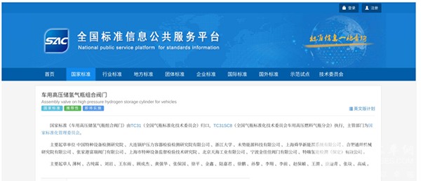 未势能源 车用 高压储氢气瓶 组合阀门 标准化