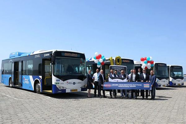 纯电动大巴车队远赴欧洲运营10周年 比亚迪在荷兰举行纪念活动