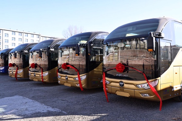 显著提升运力效率 福田欧辉BJ6132旅游客车批量交付乐清畅捷