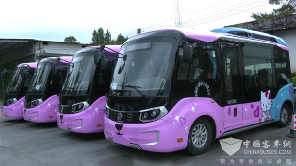 公交竟能如此浪漫! 金旅星辰“凯蒂猫”现身翁源