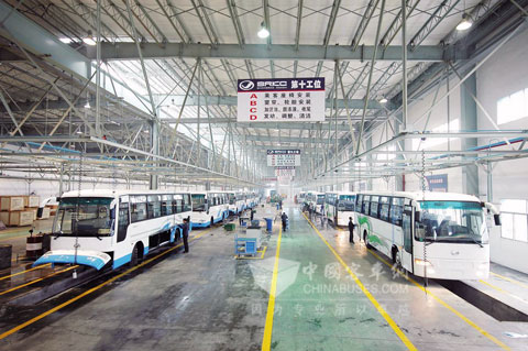 上饶客车生产线