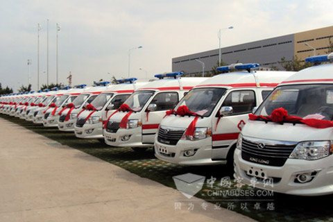 192辆大金龙救护车服务福建乡镇卫生院