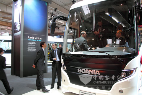 斯堪尼亚海格客车参加国际展会