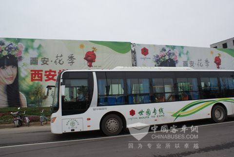 服务世园会的中通客车