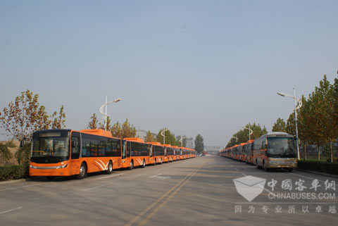 即将交付青岛公交的245辆LCK6103GC