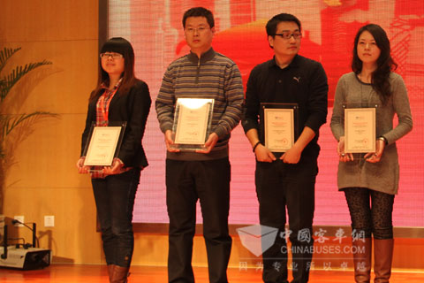宇通获得2012年度中国市场推荐车型