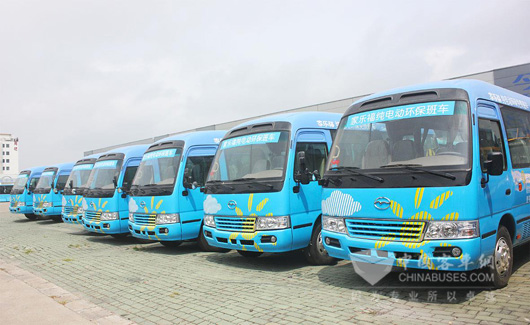 即将交付的FDG6602EV1纯电动超市购物班车