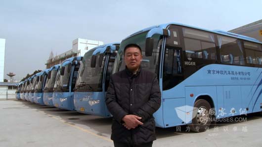 南京用户对海格纯电动大巴运营情况满意