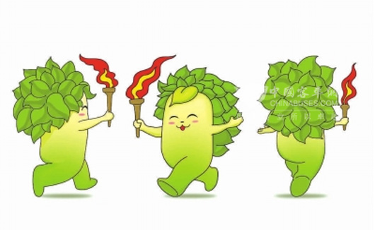 青运会吉祥物萌宝绿色“榕榕”造型