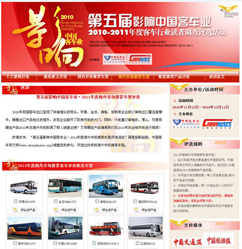 2010-2011年度海外市场推荐车型评选火热进行中