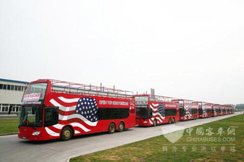 出口美国的安凯豪华观光客车