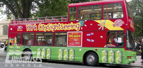 电池驱动丹尼斯Trident双层客车加入英国约克Transdev观光车队