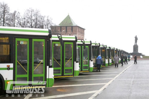 俄罗斯GAZ集团向下诺夫哥罗德市交付30辆欧五标准客车