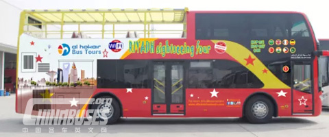 亚星双层敞篷观光车将出口沙特