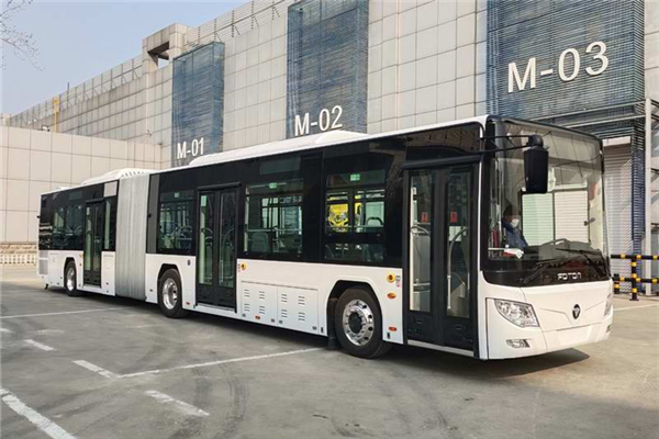 福田欧辉BJ6160SHEVCA-3插电式铰接公交车(天然气/电混动国六28-33座)