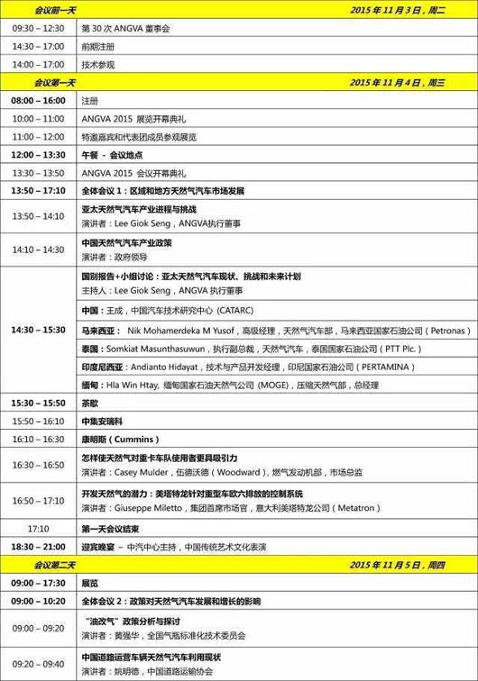 第六届亚太天然气汽车协会国际会议暨展览（ANGVA2015）11月在成都举行