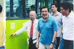 马英九高度评价配装綦齿变速器的台湾公交车