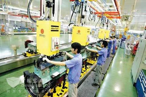 潍柴动力车间厂房一角