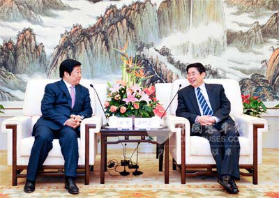 陕西省省长袁纯清亲切会见潍柴动力董事长谭旭光