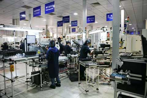 大陆集团天津工厂生产线