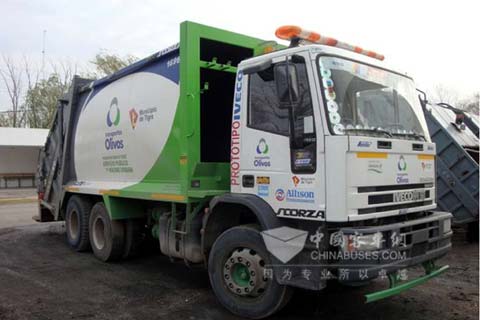 Transportes Olivos进行的野外试验表明艾里逊自动挡卡车工作效率提高了32%